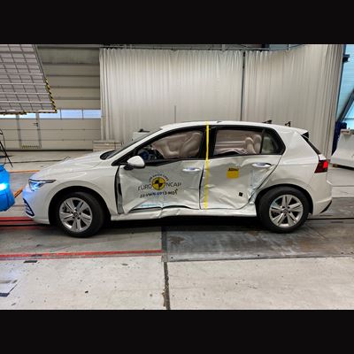 VW Golf - Side Mobile Barrier test 2022 - after crash