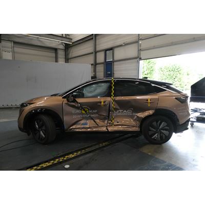 Nissan Ariya - Side Mobile Barrier test 2022 - after crash