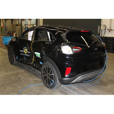 Ford Puma - Side Mobile Barrier test 2022 - after crash