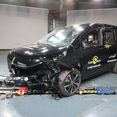 Mercedes-EQ EQT - Mobile Progressive Deformable Barrier test 2022 - after crash