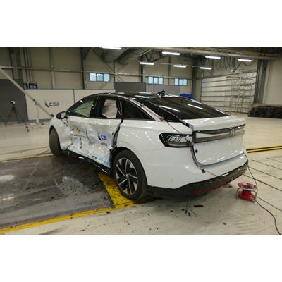 VW ID.7 - Side Mobile Barrier test 2023 - after crash