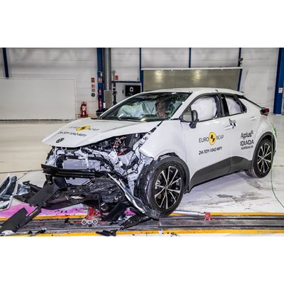 Toyota C-HR - Mobile Progressive Deformable Barrier test 2024 - after crash