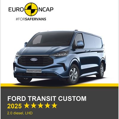Ford Transit Custom Euro NCAP Commercial Van Safety Results 2025