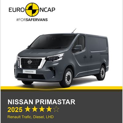 Nissan Primastar Euro NCAP Commercial Van Safety Results 2025