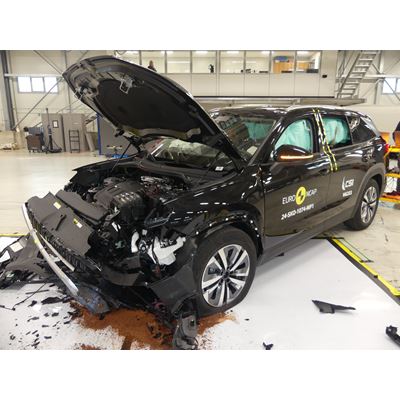 Škoda Kodiaq - Mobile Progressive Deformable Barrier test 2024 - after crash