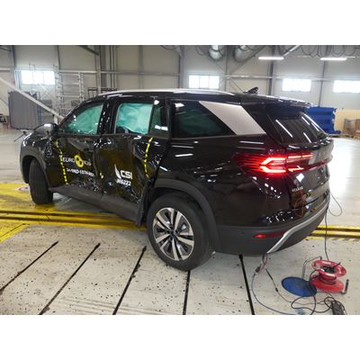 Škoda Kodiaq - Side Mobile Barrier test 2024 - after crash