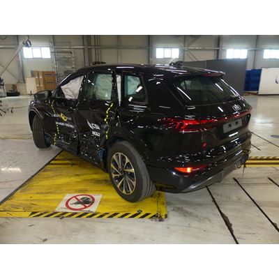 Audi Q6 e-tron - Side Mobile Barrier test 2024 - after crash