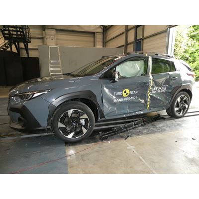 Subaru Crosstrek - Side Mobile Barrier test 2024 - after crash