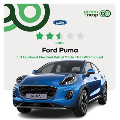 Ford Puma Green NCAP results 2022