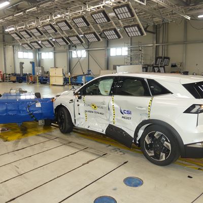 Renault Symbioz - Side Mobile Barrier test 2024 - after crash