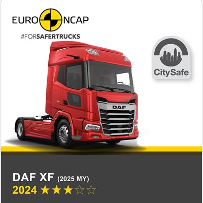 DAF XF (2025 MY) Euro NCAP Commercial TRUCK SAFE Results 2024