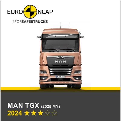 MAN TGX (2025 MY) Euro NCAP Commercial TRUCK SAFE Results 2024