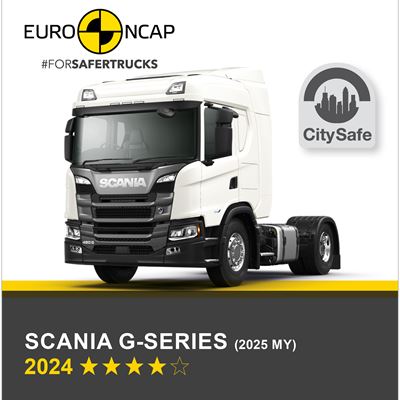 Scania G-series (2025 MY) Euro NCAP Commercial TRUCK SAFE Results 2024