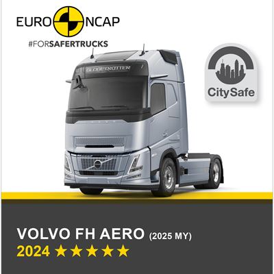 Volvo FH Aero (2025 MY) Euro NCAP Commercial TRUCK SAFE Results 2024