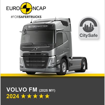 Volvo FM (2025 MY) Euro NCAP Commercial TRUCK SAFE Results 2024