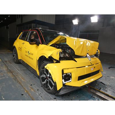 Renault 5 Full Width Rigid Barrier test 2024 after crash