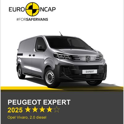 Peugeot Expert Euro NCAP Commercial Van Safety Results 2025