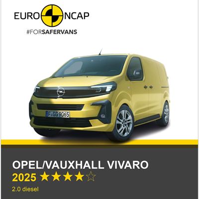 Opel Vauxhall Vivaro Euro NCAP Commercial Van Safety Results 2025