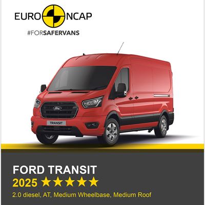 Ford Transit Euro NCAP Commercial Van Safety Results 2025