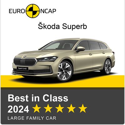 koda Superb Euro NCAP Best in Class 2024 Large Family Car