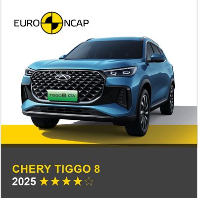 cheCHERY TIGGO 8 Euro NCAP 2025 Results 4 stars Banner