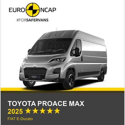 Toyota PROACE MAX Euro NCAP Commercial Van Safety Results 2025