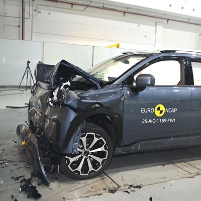 AION V Full Width Rigid Barrier test 2025 after crash