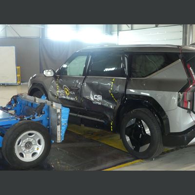 Kia EV9 Side Mobile Barrier test 2023 after crash