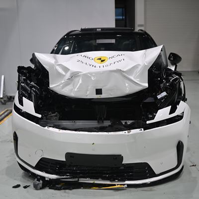 Lynk Co 08 Full Width Rigid Barrier test 2025 after crash