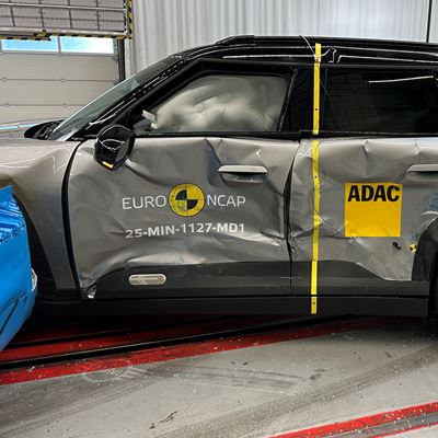 MINI Aceman Side Mobile Barrier test 2025 after crash