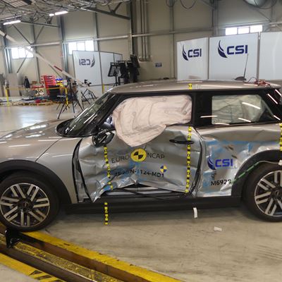 MINI Cooper Side Mobile Barrier test 2025 after crash