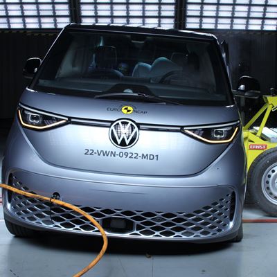 VW ID Buzz Side Mobile Barrier test 2025