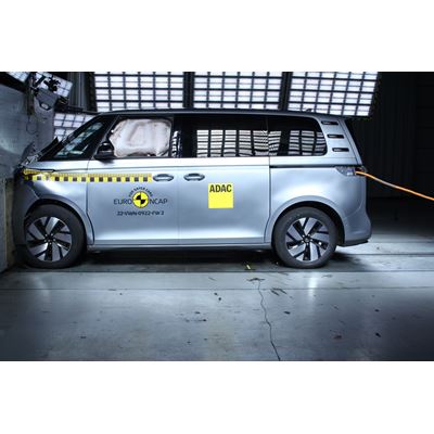 VW ID Buzz Full Width Rigid Barrier test 2025 after crash