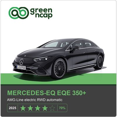 Mercedes Benz EQE 350 Green NCAP results 2025