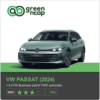 VW Passat 2024 Green NCAP results 2025