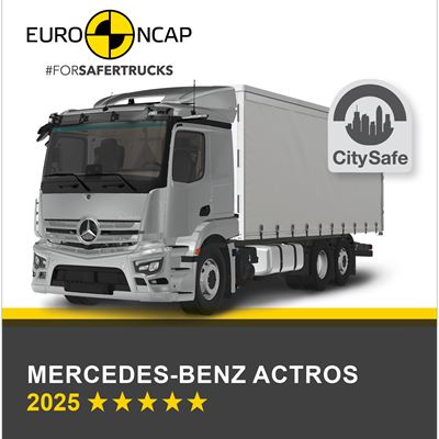 Mercedes Benz Actros Euro NCAP Commercial TRUCK SAFE Results 2025
