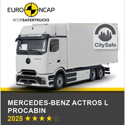 Mercedes Benz Actros L with ProCabin Euro NCAP Commercial TRUCK SAFE Results 2025