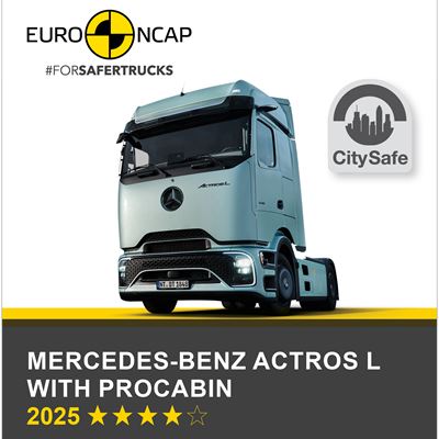 Mercedes Benz Actros L with ProCabin Euro NCAP Commercial TRUCK SAFE Results 2025
