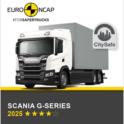 Scania G series Euro NCAP Commercial TRUCK SAFE Results 2025