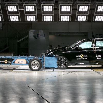 BMW X3 Mobile Progressive Deformable Barrier test 2025