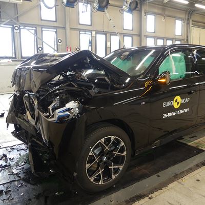 BMW X3 Full Width Rigid Barrier test 2025 after crash