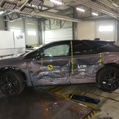 Cadillac Optiq Side Mobile Barrier test 2025 after crash