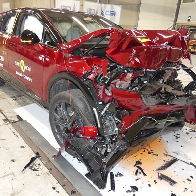 Cadillac Optiq Full Width Rigid Barrier test 2025 after crash