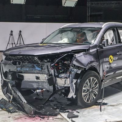 Chery TIGGO 7 Mobile Progressive Deformable Barrier test 2025 after crash