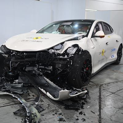 IM IM5 Mobile Progressive Deformable Barrier test 2025 after crash