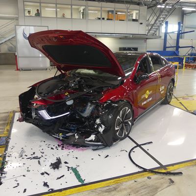 MAZDA 6e Mobile Progressive Deformable Barrier test 2025 after crash