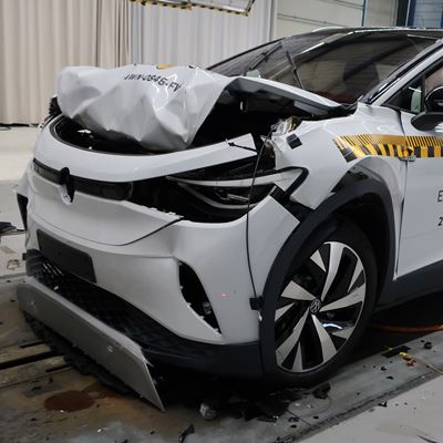 VW ID 4 Full Width Rigid Barrier test 2021 after crash