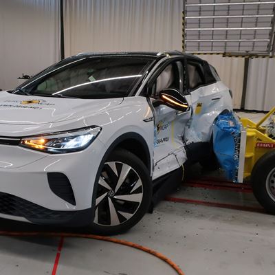 VW ID 4 Side Mobile Barrier test 2021 after crash