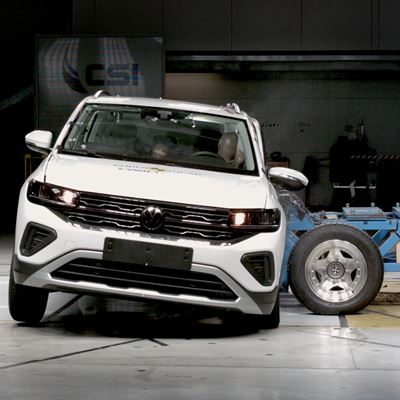 VW T Cross Side Mobile Barrier test 2025