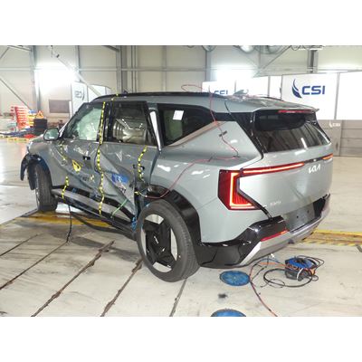 Kia EV5 Side Mobile Barrier test 2025 after crash